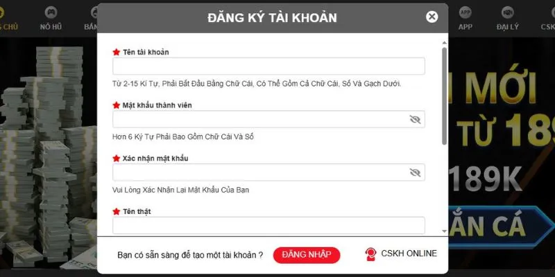 Đăng ký 89BET chỉ với vài thao tác thực hiện cơ bản